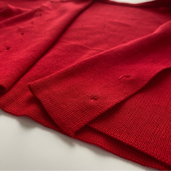 CROPPED CARDIGAN, RED, ONE SIZE, SMALL - Picture 6 of 8
